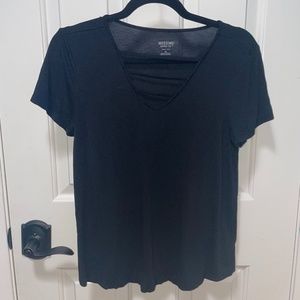 Soft basic black tee